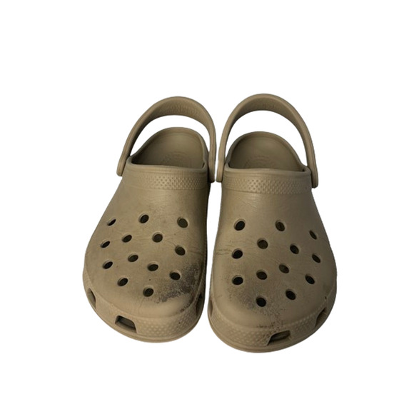 Crocs Womens Size 6 Classic Clog Sandals In Khaki With Heel Strap - Picture 2 of 8
